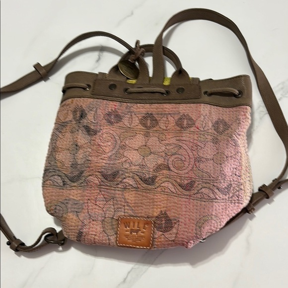 Will Leather Goods Pink and Brown Women\'s Bag